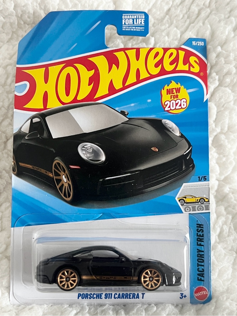 Porsche 911 Carrera Hot Wheels with Gold Wheels